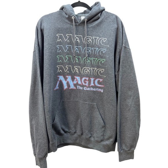 Magic the Gathering sweatshirt 2XL mens hoodie gray role play wizard game top - Picture 3 of 6